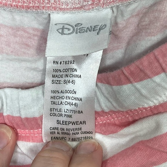 ❌SOLD❌ Disney NWOT Mickey Minnie Mouse Pajama Pants YOU DID WHAT Striped Small - Picture 4 of 5